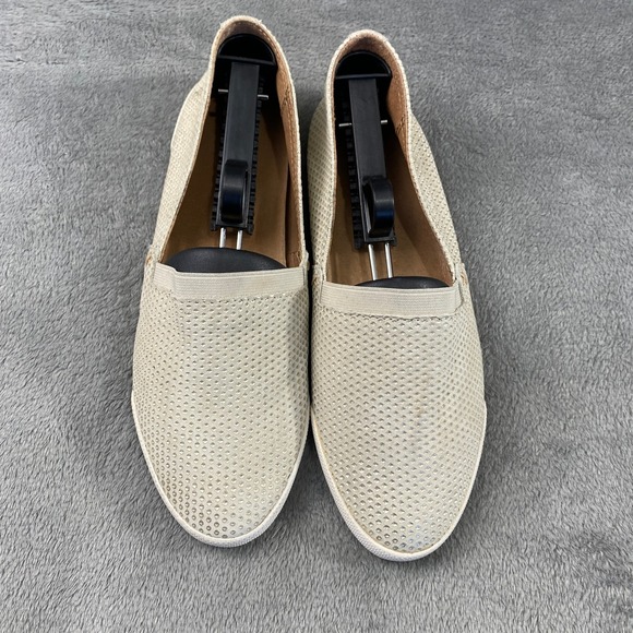 Frye Slip On Shoe Women 8.5 Melanie Metallic Perforated Diamond Leather Sneakers - Picture 10 of 12
